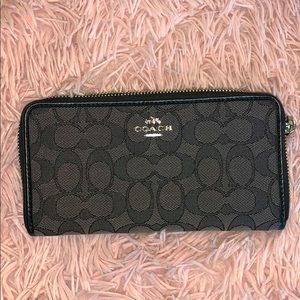 Black canvas coach wallet!